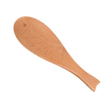 Max Fish Shape Wooden Ladle Handheld Rice Ladle Nanmu Meal Rice Spoon Wood