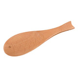 Max Fish Shape Wooden Ladle Handheld Rice Ladle Nanmu Meal Rice Spoon Wood
