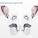 Maxbell Two Spring Whisk Electric Milk Frother Mixer Hand Milk Foamer with Stand - Aladdin Shoppers