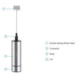 Maxbell Electric Handheld Milk Frother Triple Spring Whisk Head Coffee Maker Tool - Aladdin Shoppers