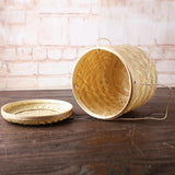 Maxbell Bamboo Storage Basket Hand Woven Tea Baskets Coffee Beans Storage Box L - Aladdin Shoppers