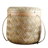 Maxbell Bamboo Storage Basket Hand Woven Tea Baskets Coffee Beans Storage Box L - Aladdin Shoppers