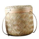 Maxbell Bamboo Storage Basket Hand Woven Tea Baskets Coffee Beans Storage Box L - Aladdin Shoppers