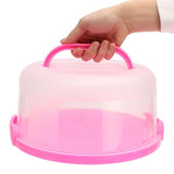 Maxbell Portable Cake Carrier Plastic Cupcake Container Muffin Packing Box Pink