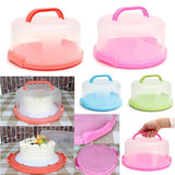 Maxbell Portable Cake Carrier Plastic Cupcake Container Muffin Packing Box Pink
