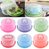 Maxbell Portable Cake Cupcake Carrier Latching Cake Server Container Pink