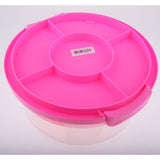 Maxbell Portable Cake Cupcake Carrier Latching Cake Server Container Pink