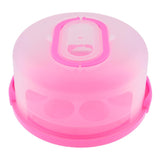 Maxbell Portable Cake Cupcake Carrier Latching Cake Server Container Pink