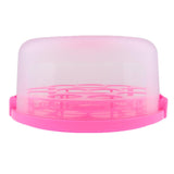 Maxbell Portable Cake Cupcake Carrier Latching Cake Server Container Pink