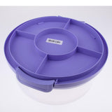 Maxbell Portable Cake Cupcake Carrier Latching Cake Server Container Purple