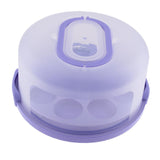 Maxbell Portable Cake Cupcake Carrier Latching Cake Server Container Purple