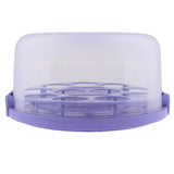 Maxbell Portable Cake Cupcake Carrier Latching Cake Server Container Purple