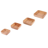 Maxbell Square Wooden Salad Bowl Refreshments Fruit Plate Noodles Rice Container S - Aladdin Shoppers