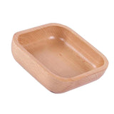 Maxbell Square Wooden Salad Bowl Refreshments Fruit Plate Noodles Rice Container S - Aladdin Shoppers