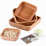Maxbell Square Wooden Salad Bowl Refreshments Fruit Plate Noodles Rice Container S - Aladdin Shoppers