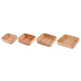 Maxbell Square Wooden Salad Bowl Refreshments Fruit Plate Noodles Rice Container S - Aladdin Shoppers