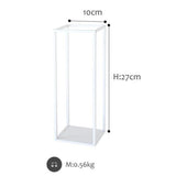 Maxbell Home Decor Rectangular Display Stand for Plants Art Crafts White 27cm - Aladdin Shoppers