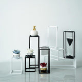 Maxbell Home Decor Rectangular Display Stand for Plants Art Crafts White 27cm - Aladdin Shoppers