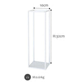 Maxbell Home Decor Rectangular Display Stand for Plants Art Crafts White 32cm - Aladdin Shoppers