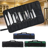 Maxbell 22 Pocket Chef Roll Bag Cutter Roll Carry Bag Storage Pouch Organizer Blue