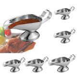 Maxbell Stainless Steel Gravy Boats, Sauce Boats, Dressing Pouring Boats Silver 1oz