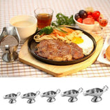 Maxbell Stainless Steel Gravy Boats, Sauce Boats, Dressing Pouring Boats Silver 1oz