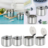 Maxbell Stainless Steel Spice jar Condiment Seasoning Pot Sugar Bowls Box 200ml