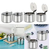 Maxbell Stainless Steel Spice jar Condiment Seasoning Pot Sugar Bowls Box 200ml