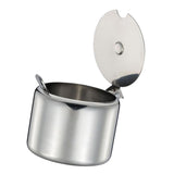 Maxbell Kitchen Stainless Steel Spice Jar Condiment Pots Seasoning Can + Spoon 285ml