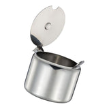 Maxbell Kitchen Stainless Steel Spice Jar Condiment Pots Seasoning Can + Spoon 285ml