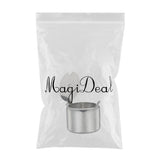 Maxbell Kitchen Stainless Steel Spice Jar Condiment Pots Seasoning Can + Spoon 285ml