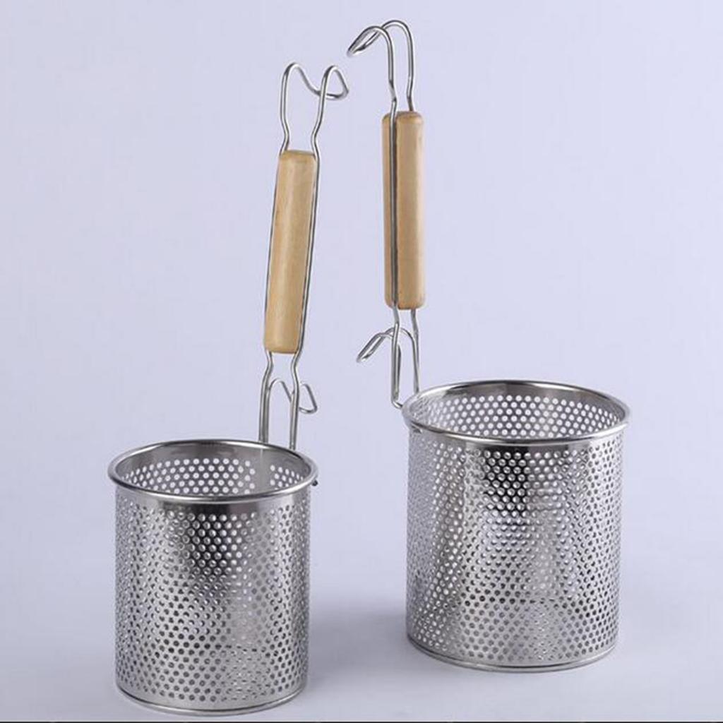 Maxbell Kitchen Pasta Noodle Strainer, Stainless Steel, Deep Fry Basket 12cm