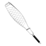 Maxbell Stainless Steel Barbecue Net BBQ Grill Cooking Double Layer Mesh Tong 730mm