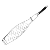 Maxbell Stainless Steel Barbecue Net BBQ Grill Cooking Double Layer Mesh Tong 730mm