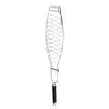 Maxbell Stainless Steel Barbecue Net BBQ Grill Cooking Double Layer Mesh Tong 730mm