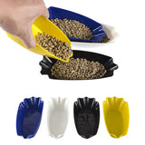 Maxbell Plastic Plate Snack Serving Tray Oval Coffee Bean Tray Sample Plates Blue