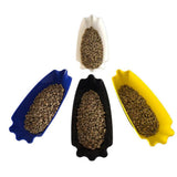 Maxbell Plastic Plate Snack Serving Tray Oval Coffee Bean Tray Sample Plates Blue