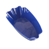 Maxbell Plastic Plate Snack Serving Tray Oval Coffee Bean Tray Sample Plates Blue