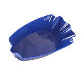 Maxbell Plastic Plate Snack Serving Tray Oval Coffee Bean Tray Sample Plates Blue
