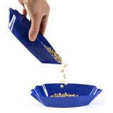 Maxbell Plastic Plate Snack Serving Tray Oval Coffee Bean Tray Sample Plates Blue