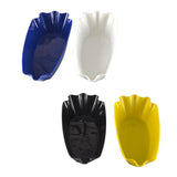 Maxbell Plastic Plate Snack Serving Tray Oval Coffee Bean Tray Sample Plates Blue