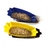 Maxbell Plastic Plate Snack Serving Tray Oval Coffee Bean Tray Sample Plates Blue