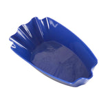 Maxbell Plastic Plate Snack Serving Tray Oval Coffee Bean Tray Sample Plates Blue