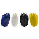 Maxbell Plastic Plate Snack Serving Tray Oval Coffee Bean Tray Sample Plates Blue