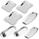 Max Stainless Steel Towel Tray Storage Dish Plate Tea Fruit Trays A Small