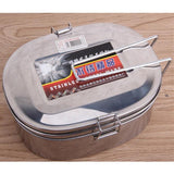 Maxbell Stainless Steel Bento Lunch Box Dinner Food Container Double Layer M - Aladdin Shoppers