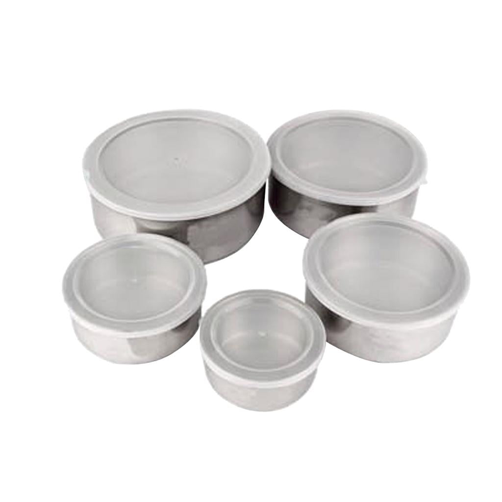 Maxbell  5Pcs Stainless Steel Mixing Bowl With Airtight Lids Bowls Convenient Storage