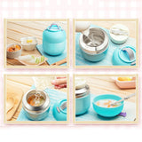 Maxbell Stainless Steel Vacuum Insulated Food Jar Thermal Food Flask Bottle Blue - Aladdin Shoppers