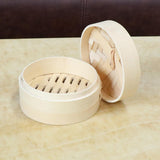 Maxbell Kitchen Bamboo Steamer Basket Asian Food Steamer for Dim Sum Dumplings 21cm - Aladdin Shoppers