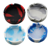 Maxbell Round Silicone Ashtray Cigar Holder for Tabletop Home Office Grey Camo - Aladdin Shoppers